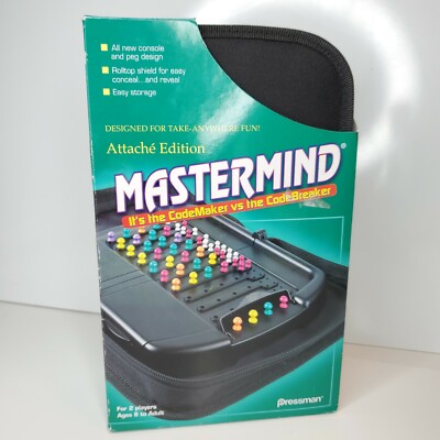 Mastermind Attache Edition Travel Game Zippered Case Pressman 2006