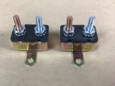 (2) POLLAK Circuit Breaker 15A Metal Mount 12V Self Reset 12 Volt  - T1/15A/12V