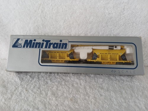 Lima Minitrain N 320653 Falls Type Twin Hopper Wagon Set SBB Kies AG Wil Zürich  | Condition: Used