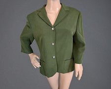 RENA ROWAN - 100 SILK BUTTON DOWN BLAZER / JACKET Size 12