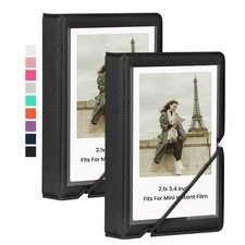 2 Pack Pocket Album, Fits Instax Mini 11 25 26 40 50s, Black