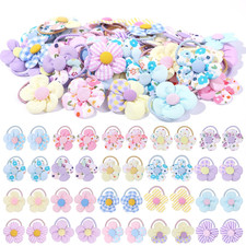 40 PCS Toddler Hair Ties for Girls, Baby Girls Cute Flower Hair Ties, 2 Inch Lit