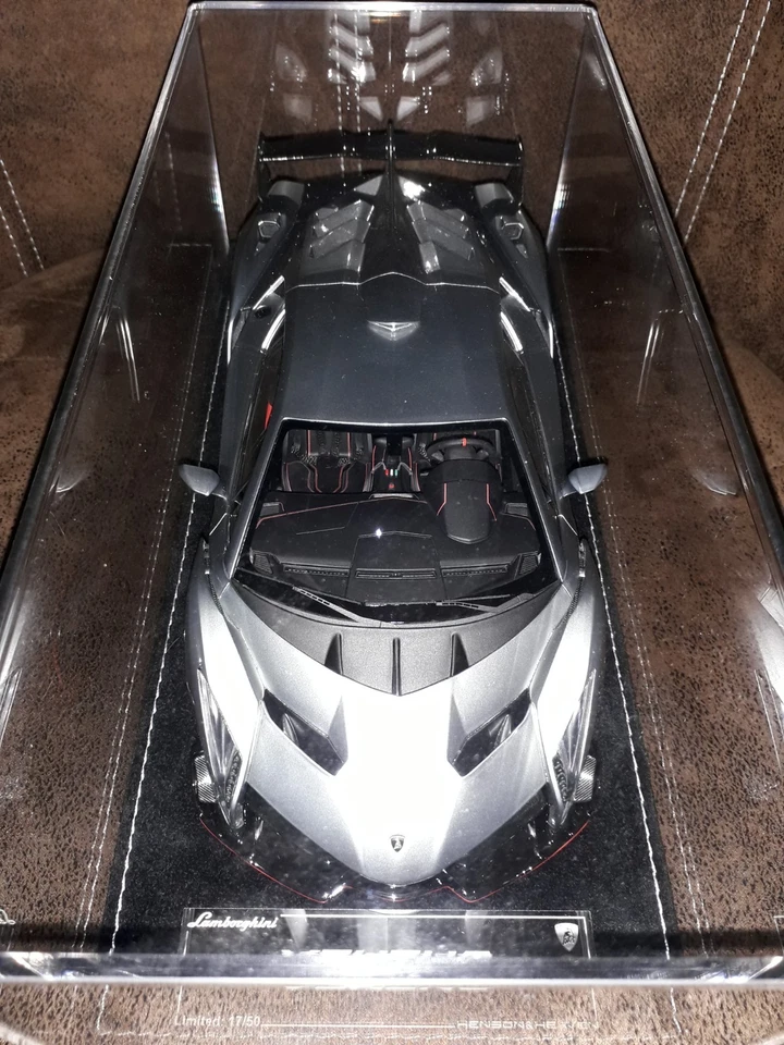 LAMBORGHINI VENENO GRIGIO METALLURO  1/18 HENSON & HEAVEN - Photo 3/4
