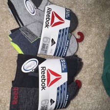 REEBOK- BOYS CREW Ankle SOCKS- SIZE- 6 TO 10.5- PRO SERIE Two Pack