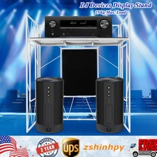 DJ Booth Portable DJ Facade Table Station Event Foldable Tabletop for Show Party