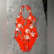 Athleta Floral one piece swimsuit Swimwear small