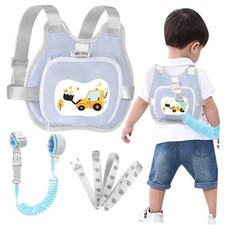 Toddler Harness Leash, Collapsible Kids Leash  Anti Lost Wrist Light Blue