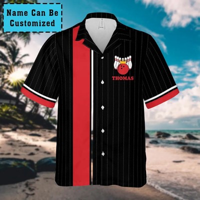 Personalized Team Bowling Hawaiian Shirt Men's Custom Aloha Shirt