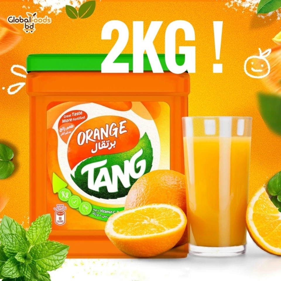 Tang Instant Drink Mix Powder Orange Flavour Tub 2kg - FREE EXPESS SHIPPING - Image 3 of 4