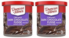 Duncan Hines Frosting Creamy Dark Chocolate Fudge 2 Pack