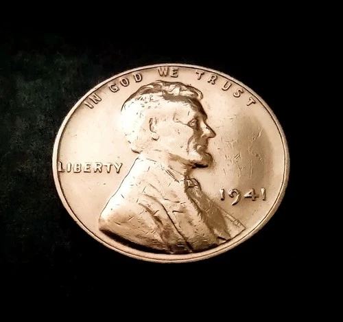 1941  Lincoln Wheat 1 Cent  Penny  VINTAGE Coin   Good Condition   FREE SHIPPING