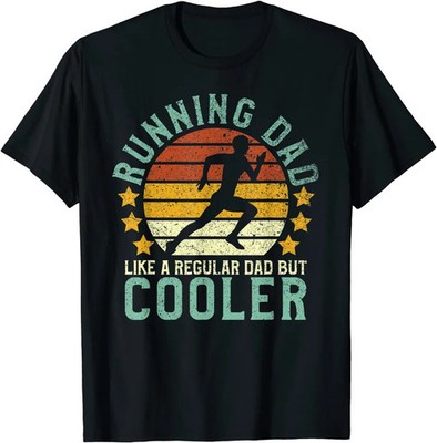 Runner Silhouette Gidan Tee Mens Running Dad Marathon Father Day Gift