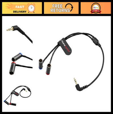3.5mm TRS to Dual TA3M Y Splitter Cable, 1/8'' TRS to Mini XLR Breakout Audio Cab