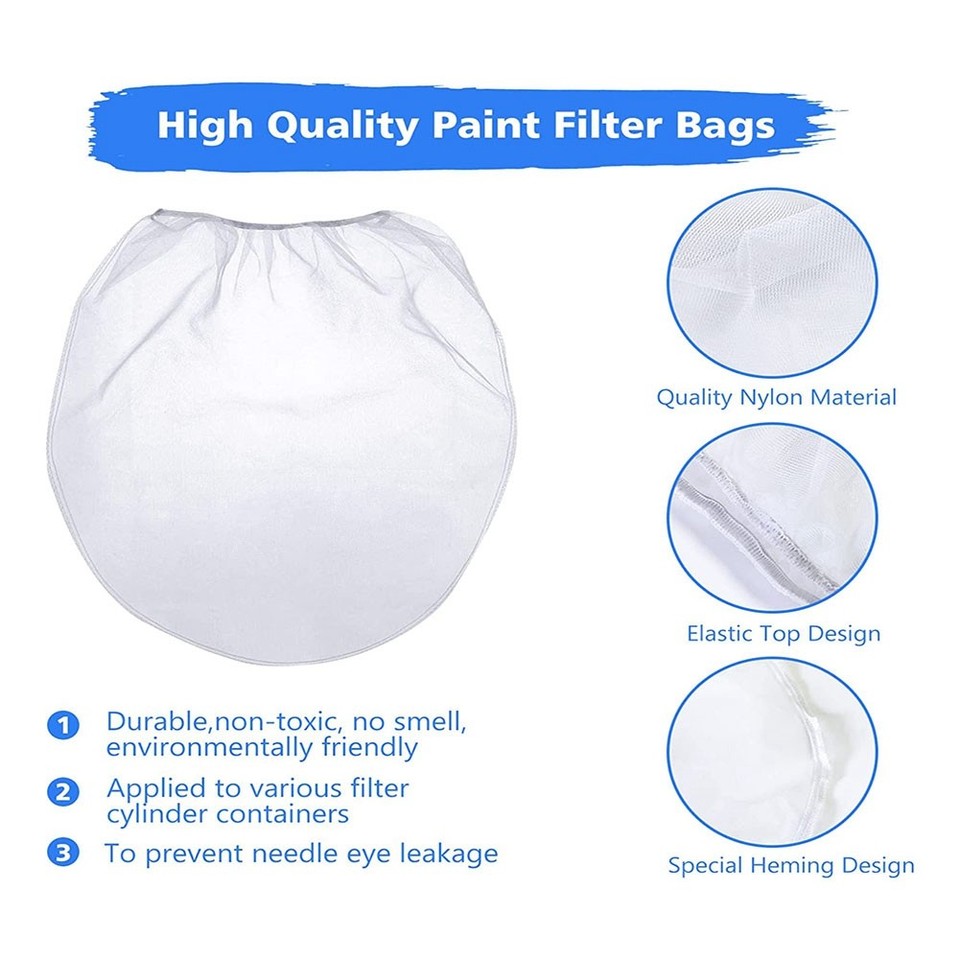 Juice Strainer 60 Pcs Paint Strainer Bags 5 Gallon Fine Mesh Filter Bag Disposable Paint Bucket Strainer Mesh Elastic Top Opening Hydroponic Filter Tool Gardening W Disposable Fine Mesh Filter Bags
