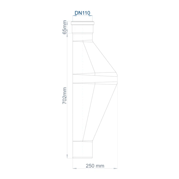 PP Rattenstop Asymmetrisch DN110 Rattensperre Rattentrichter Rohr Rattenschutz - Bild 3 von 4