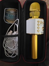 BONAOK Q37 Wireless Bluetooth Karaoke Microphone/Speaker Rose Gold New Open Box