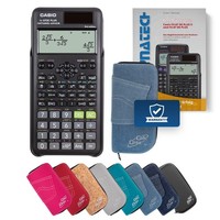 Casio FX-87 De Plus Ii Schulrechner Mit Schutztasche Hellblau Und
