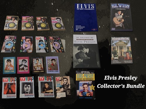 Elvis Presley Collectors Bundle(TV Guides, DVD's, & Memorabilia)