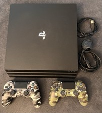 Sony PlayStation 4 Pro 1TB Black Console Original PS4 Pro Two Controllers Bundle