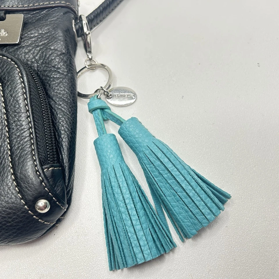 :Cartera organizadora bandolera de cuero negra TIGNANELLO auténtica de moda Foto 3 de 4