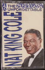 vintage Nat King Cole cassette tape titled "The Unforgettable"