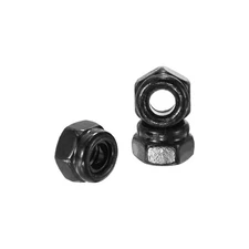 100Pcs Nylon Lock Hex Nuts - [M3 x 0.5mm], 304 Stainless Nuts, Black