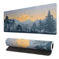 Mountain Gaming Mouse Pad 31.5x11.8 Inch Forest Large Mousepad Extended Grey ...