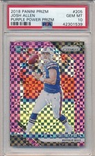 2018 Panini Prizm Rookie Josh Allen #205 Purple Power Prizm /49 (RC)