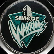 SIMCOE WARRIORS VINTAGE VICEROY Mfg  OFFICIAL 🏒 PUCK MADE IN CANADA  VERY RARE