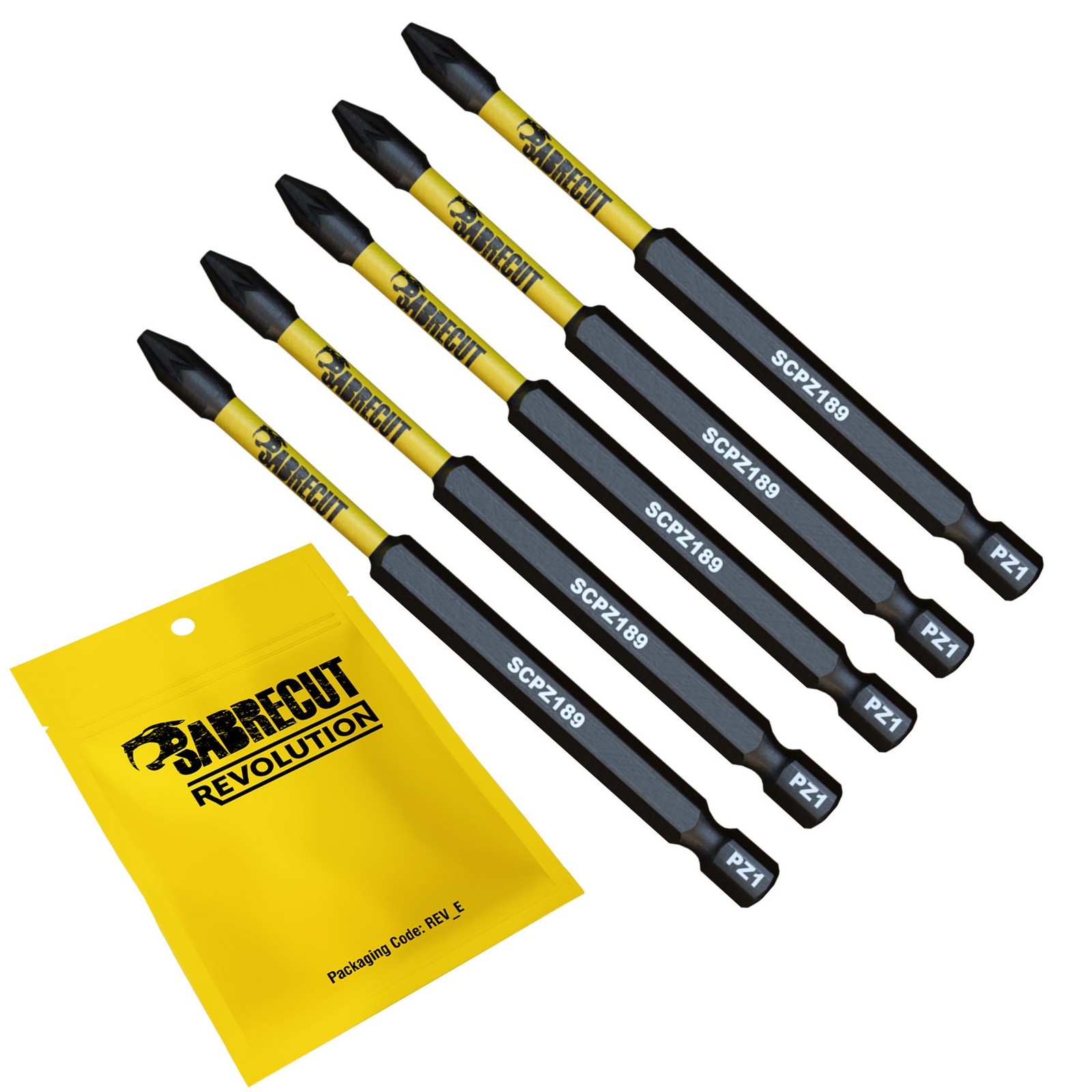 SabreCut Impact Bits PZ1 89mm x 5 - Milwaukee DeWalt Professional