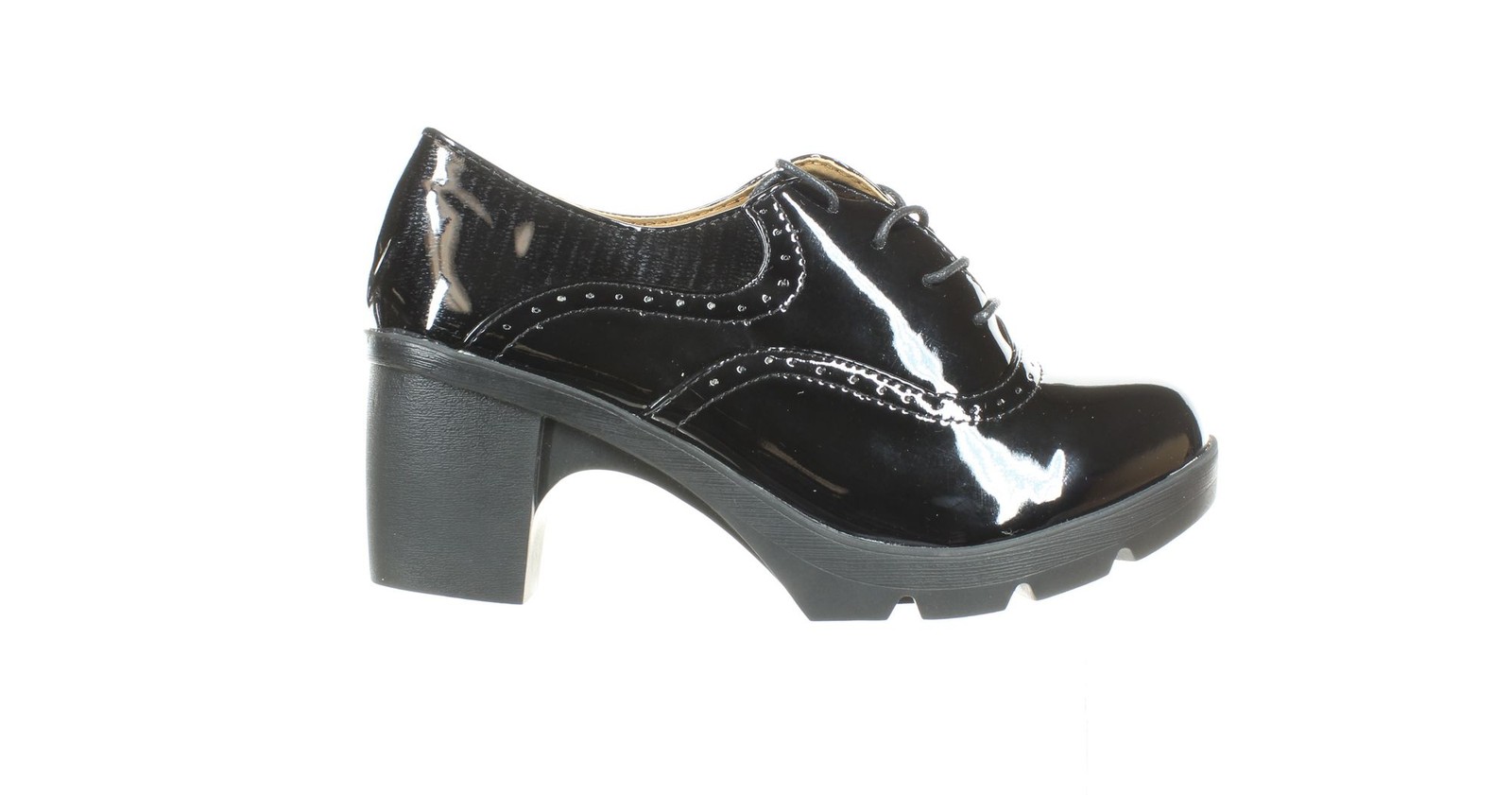 Женские черные туфли на каблуках со шнуровкой DADAWEN, 42 евро