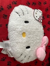 hello kitty face pillow pink bow