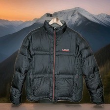 Polo Sport Ralph Lauren Quilted Down Puffer Jacket Mens XL Black Winter Vintage