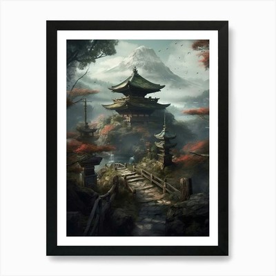 Asian Landscape 61 Art Print Framed Wall Art Poster Canvas Print Picture