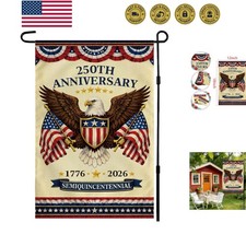 4th of July Decorations - 250th Anniversary Garden Flag  Fourth of July Deco...