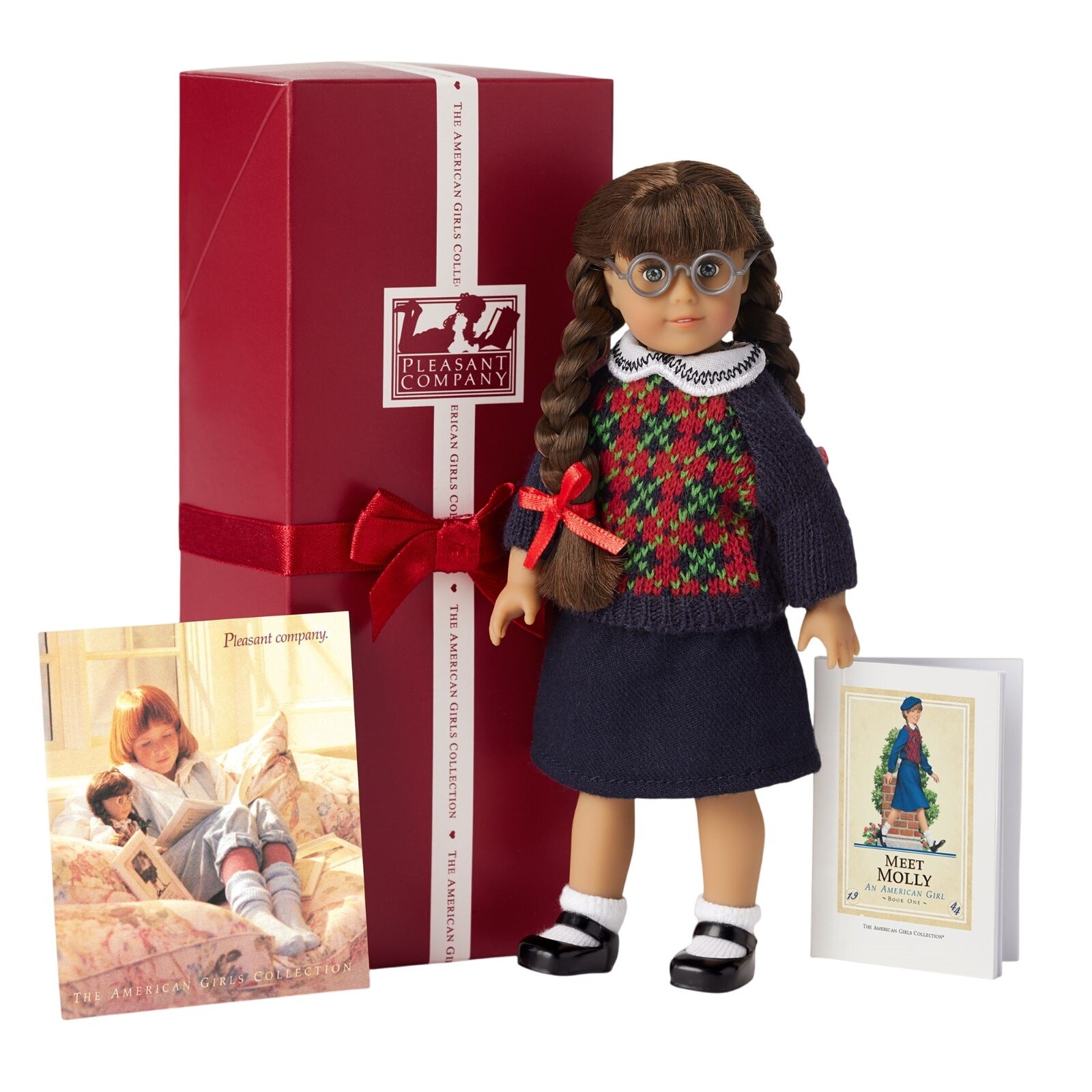 American Girl Mini Molly Doll Courtney Pleasant Company Book Catalogue Box New