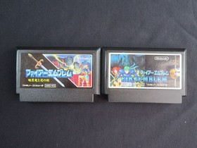 Famicom Fire emblem Nintendo Japan FC game tested authentic cartridge 2 games JP