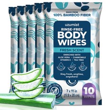 Body Wipes For Adults Bathing No Rinse - 50XL Thick Shower 50 Pack