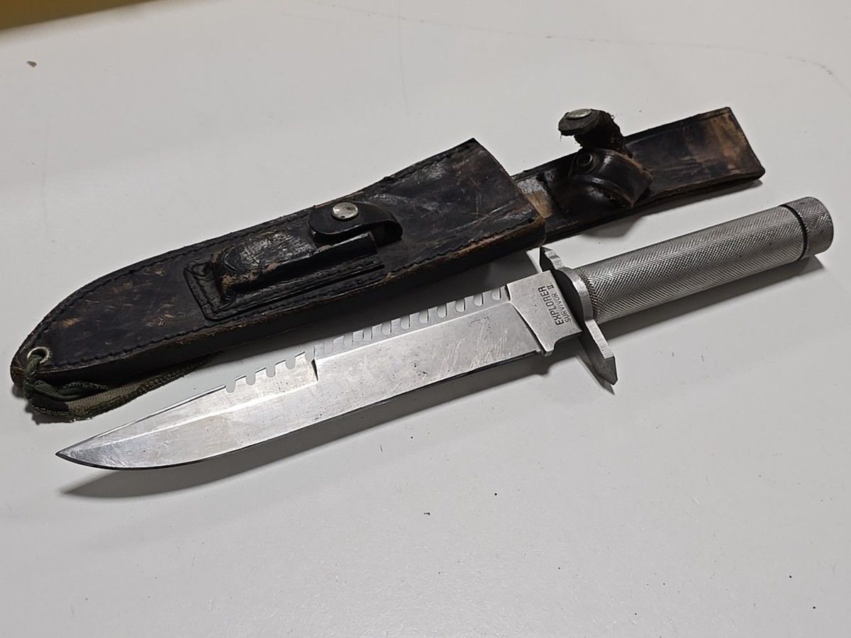 Explorer Survivor II Knife 440 Stainless Japan 21-052 w/ Sheath | eBay