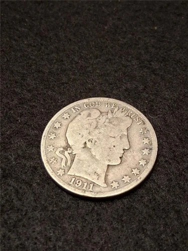 1911-D CIRCULATED Barber Silver Half Dollar                            #MF-0962