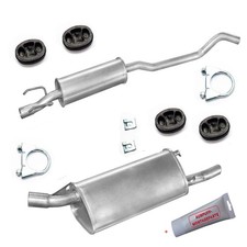 Komplette Auspuffanlage für Opel Corsa B 03/93-12/00 Auspuff mit E +Zubehör