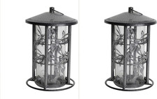 21239 Wild Bird Feeder, 3-Pound Butterfly Seed Capacity Decorative Metal Wi Pac