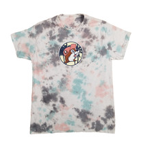 BUC-EES Gone to Buc-ees Surf Shack Tye Dye White/Pink/Blue 2-Sided T-Shirt Sz M