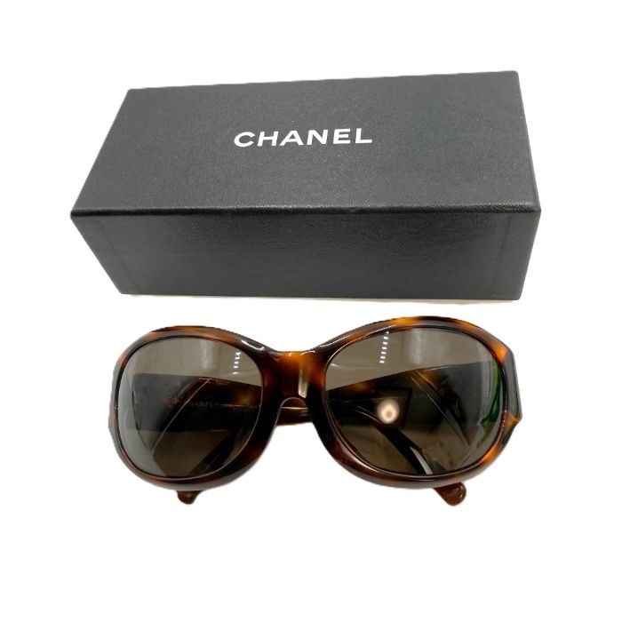 CHANEL 6014 Tortoise Shell Square Sunglasses Brow… - image 7