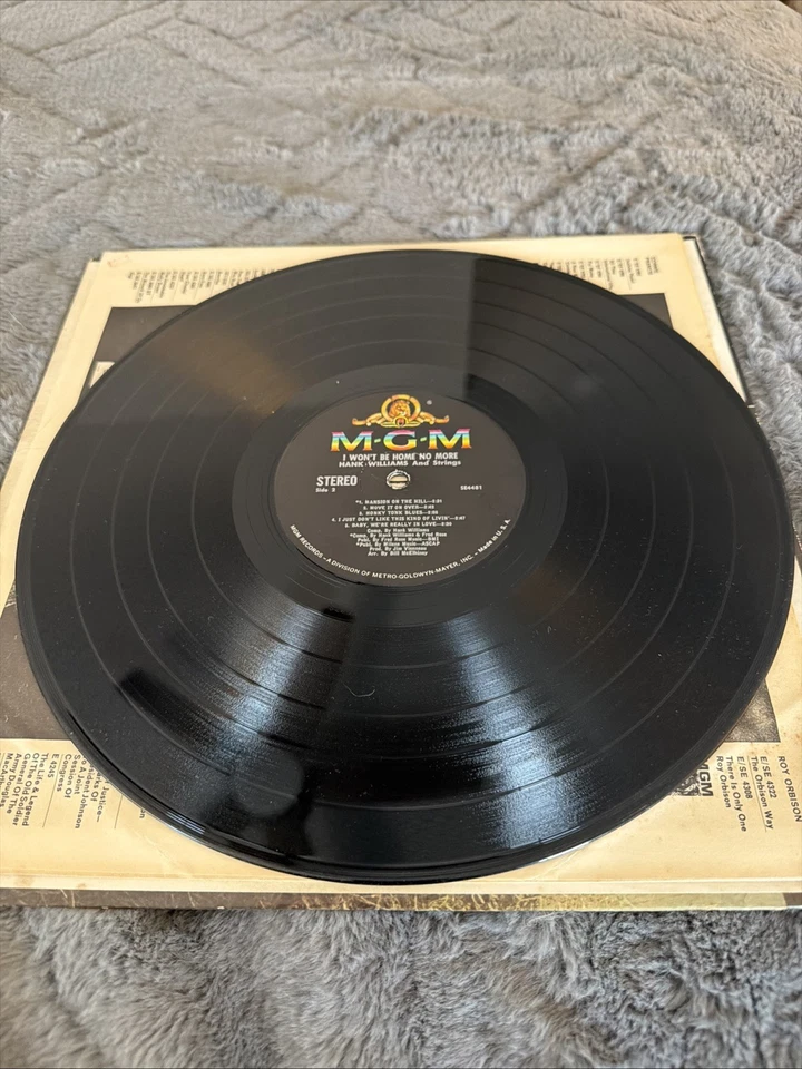 Hank Williams And Strings(I Won’t Be Home No More)Vinyl 33/MGM SE-4481 - Image 4 of 4