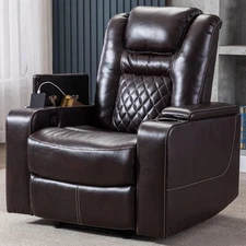 CANMOV Electric Power Recliner Chair with USB Ports and Cup Holders