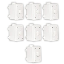 Theater Solutions OVCDW Outdoor Volume Controls White Weatherproof 7 Piece Set