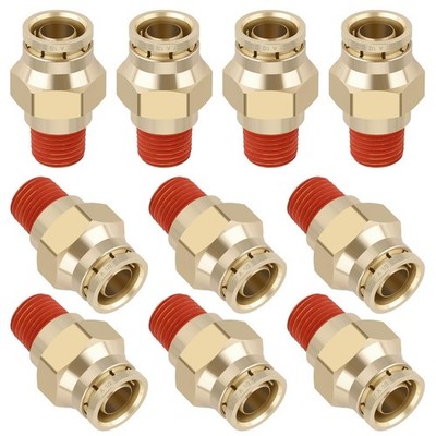 1/2'' Quick Push to Connect Fittings Brass Union Straight Joint DOT Approved 1...