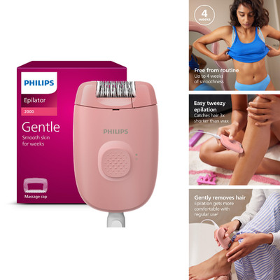 Philips Epilator Series 2000 Corded Epilator For Legs And Body Hair Removal