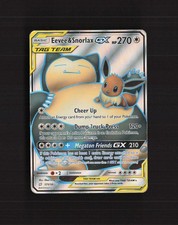 Eevee & Snorlax GX 171/181 Team Up Full Art Ultra Rare Holo Pokemon Card DMG
